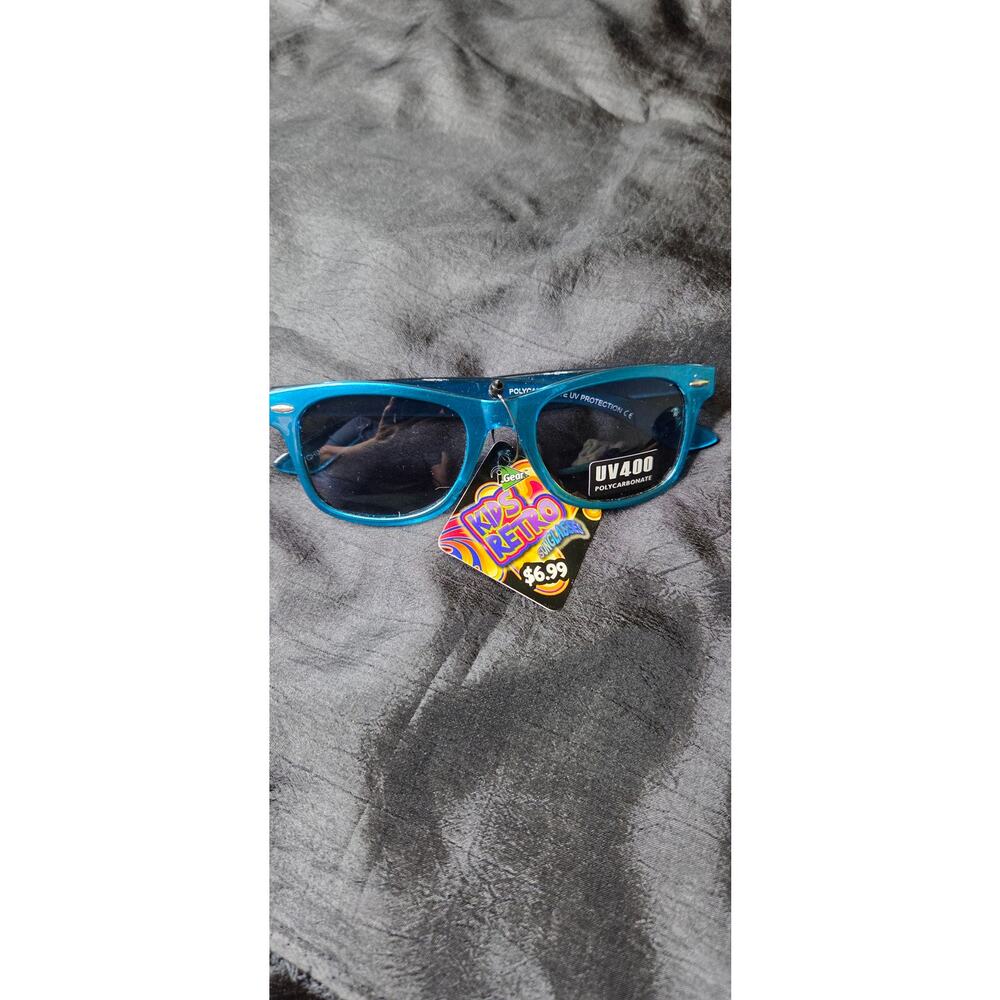 Kids Retro Sunglasses Teal UV400